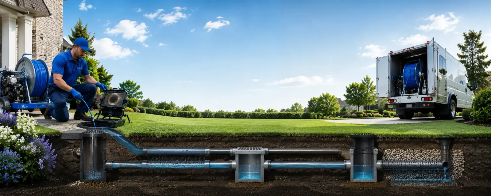 Outdoor drain cleaning information for Steamburg, NY